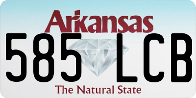 AR license plate 585LCB