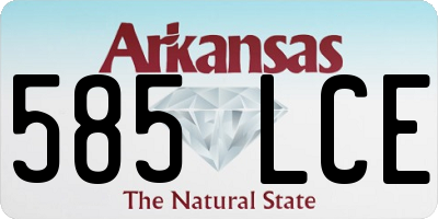 AR license plate 585LCE