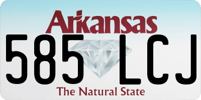 AR license plate 585LCJ