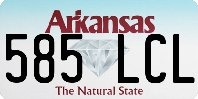 AR license plate 585LCL