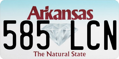 AR license plate 585LCN