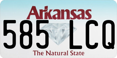AR license plate 585LCQ