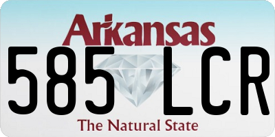 AR license plate 585LCR