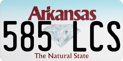 AR license plate 585LCS