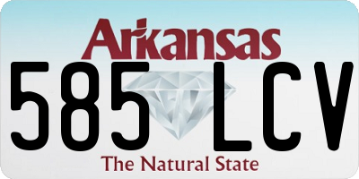 AR license plate 585LCV