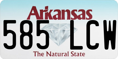 AR license plate 585LCW