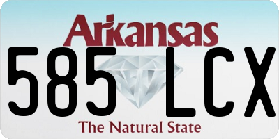 AR license plate 585LCX