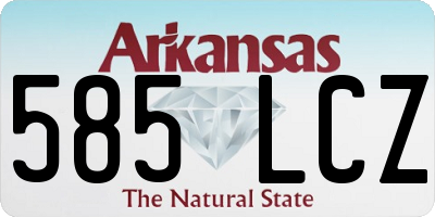 AR license plate 585LCZ