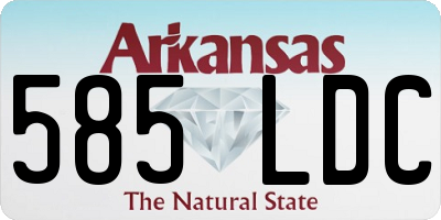 AR license plate 585LDC