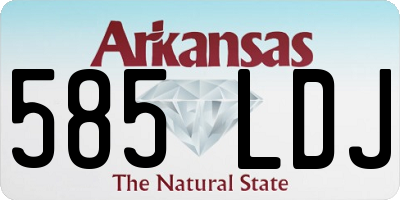 AR license plate 585LDJ