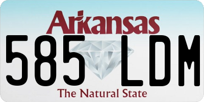 AR license plate 585LDM
