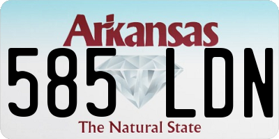 AR license plate 585LDN