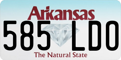AR license plate 585LDO