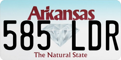 AR license plate 585LDR