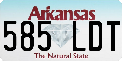 AR license plate 585LDT