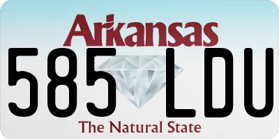 AR license plate 585LDU