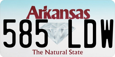 AR license plate 585LDW