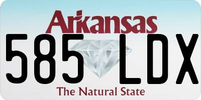 AR license plate 585LDX