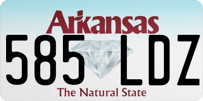 AR license plate 585LDZ