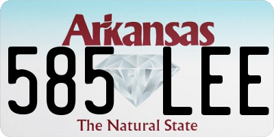AR license plate 585LEE