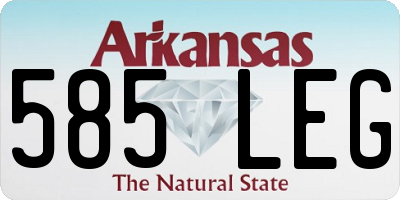 AR license plate 585LEG