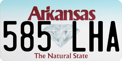 AR license plate 585LHA