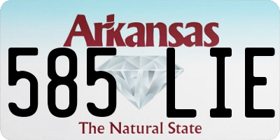 AR license plate 585LIE