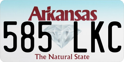 AR license plate 585LKC