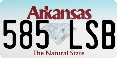 AR license plate 585LSB