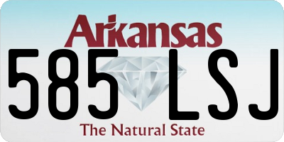 AR license plate 585LSJ