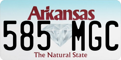 AR license plate 585MGC