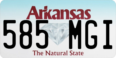 AR license plate 585MGI
