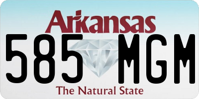 AR license plate 585MGM