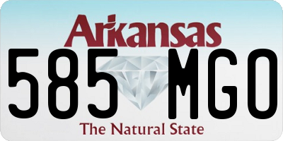 AR license plate 585MGO