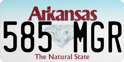AR license plate 585MGR