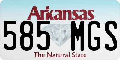 AR license plate 585MGS