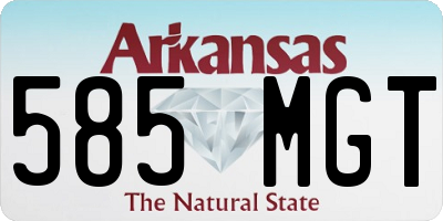 AR license plate 585MGT