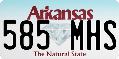 AR license plate 585MHS