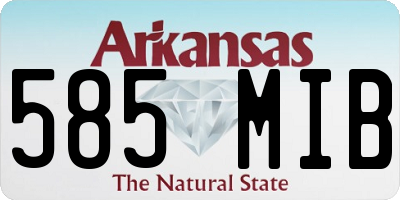 AR license plate 585MIB
