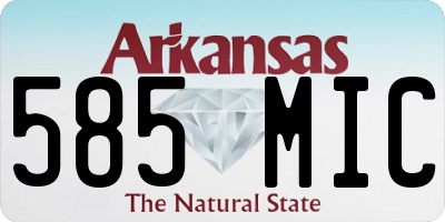 AR license plate 585MIC