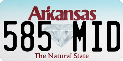 AR license plate 585MID