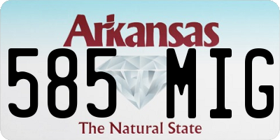 AR license plate 585MIG