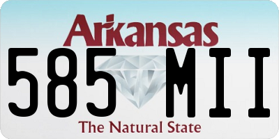 AR license plate 585MII