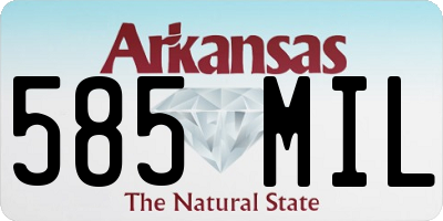 AR license plate 585MIL