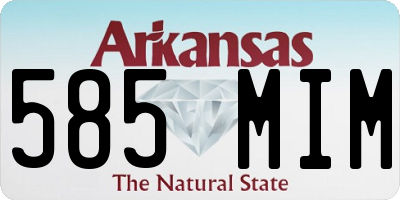 AR license plate 585MIM