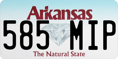 AR license plate 585MIP