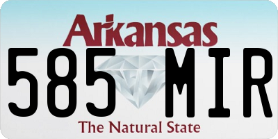AR license plate 585MIR