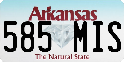 AR license plate 585MIS