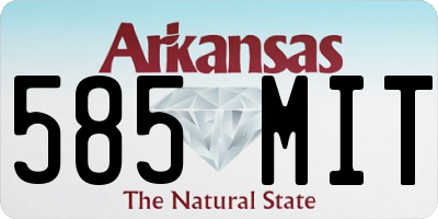 AR license plate 585MIT