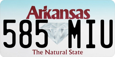 AR license plate 585MIU